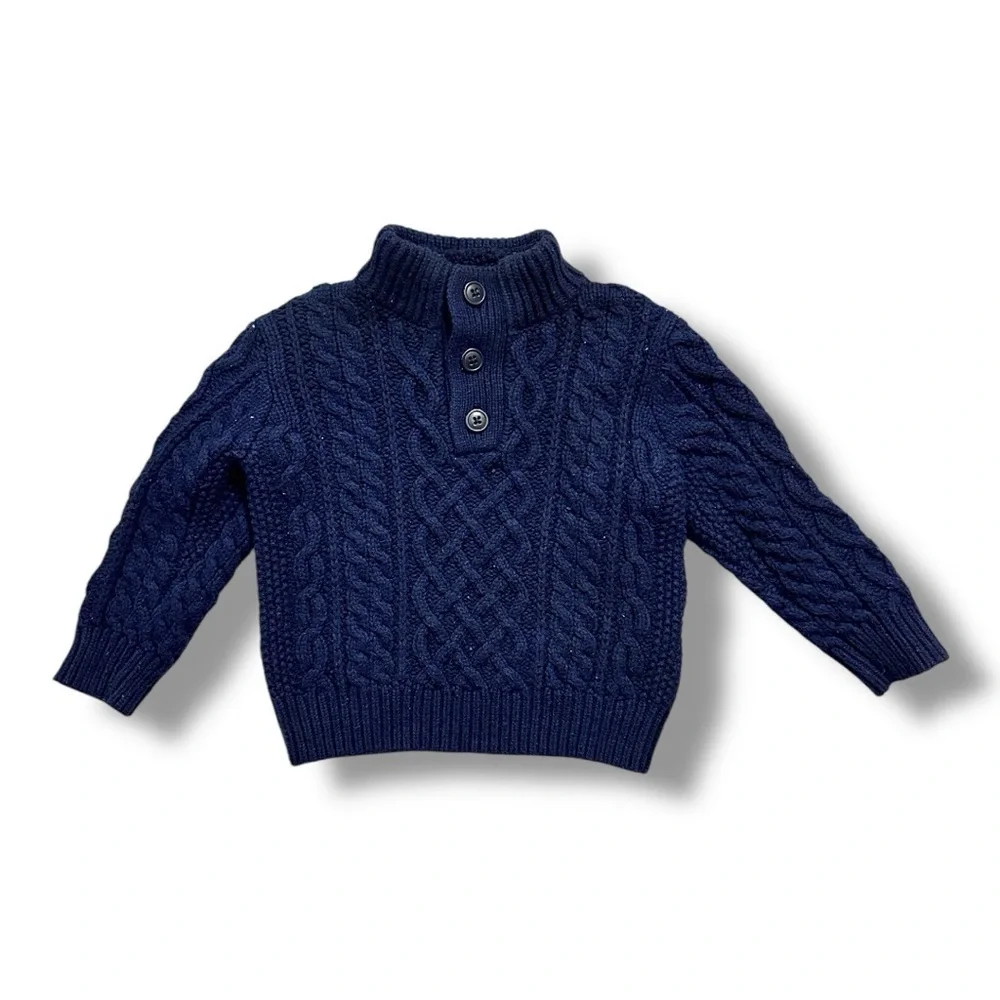 GAP | Toddler Mockneck Cable-Knit Sweater (3T)